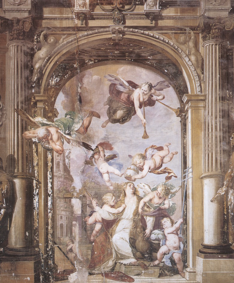 Cesano Maderno, Palazzo Arese Borromeo, Sala 49, Giovanni Stefano Doneda il Montalto, Trionfo della Chiesa (Fototeca ISAL)