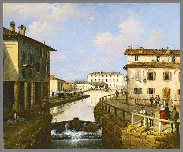 Il Naviglio dal ponte di San Marco - Inganni, Angelo