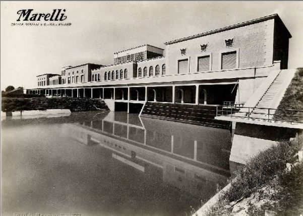 Viadana . Impianto idrovoro di San Matteo - Bonifica cremonese-mantovana Foto 1936