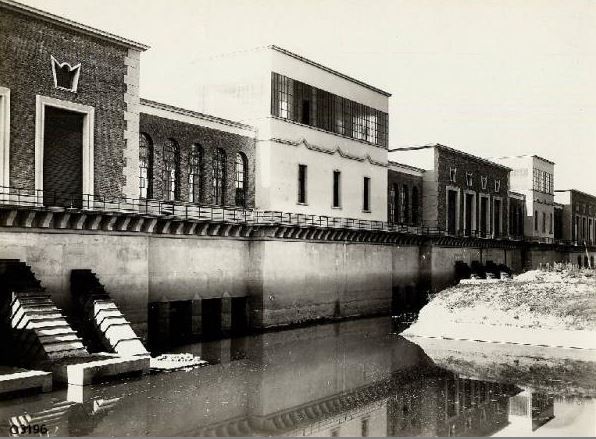 Viadana Impianto idrovoro di San Matteo Bonifica cremonese-mantovana Centrale termica Foto 1936