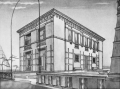 Progetto di una Villa cittadina alla IV Triennale di Monza. Vista prospettica (Griffini, Caneva 1930).
