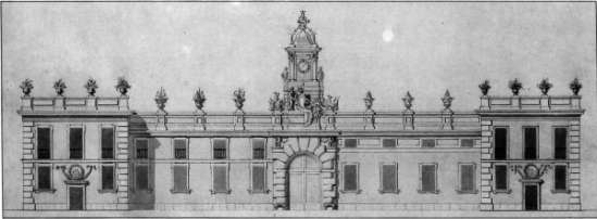 Simone Cantoni, Progetto per ingresso di Villa Rasini a Cavenago, 1777.