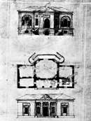 Leopoldo Pollack, disegni di padiglione per giardino, 1797. Milano, Civica Raccolta Bertarelli.