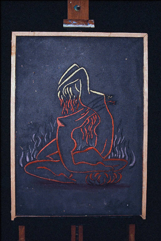 Figure femminili (dipinto murale) di Gallelli, Stefania (ultimo quarto sec. XX)
