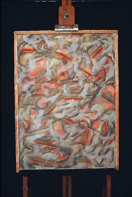 Astratto (dipinto murale) di Colleoni (ultimo quarto sec. XX)