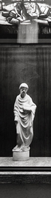 Profeta con libro aperto nella mano sinistra (scultura) - ambito franco renano (prima metà secc. XIV/ XV)