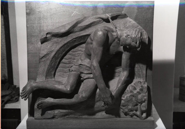 Morte di martire cristiano, Santi e apostoli (scultura) di Minerbi, Arrigo (prima metà sec. XX)