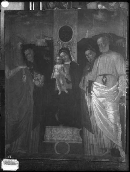 Affresco - Madonna in trono col Bambino e quattro santi - Antonio da Pavia - Mantova - Museo di Palazzo Ducale