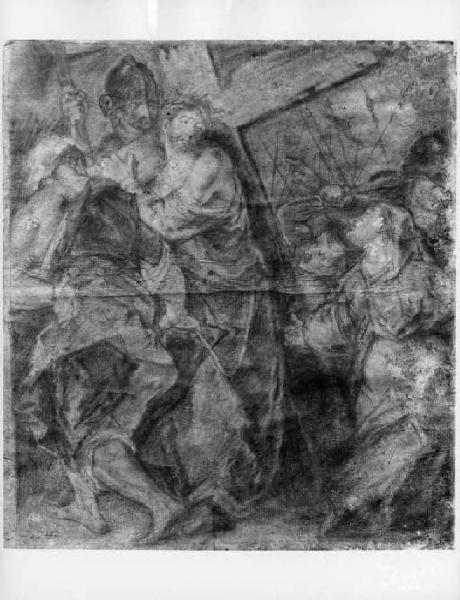 Disegno - Via Crucis: Cristo che incontra la madre - Giuseppe Bazzani - Mantova - Collezione d'Arco