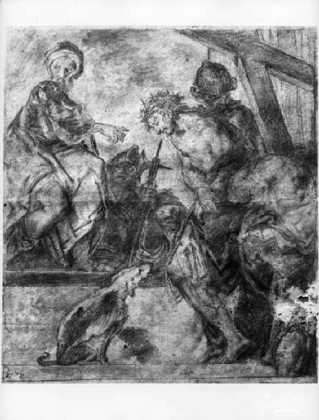 Disegno - Via Crucis: Cristo davanti a Caifa - Giuseppe Bazzani - Mantova - Collezione d'Arco