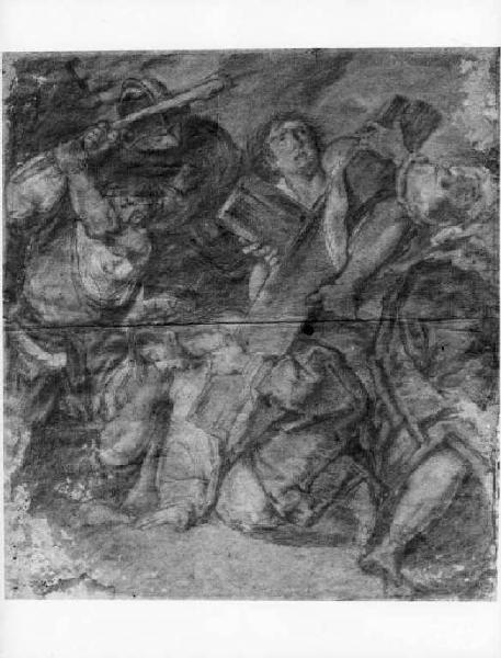 Disegno - Via Crucis: Cristo cade sotto il peso della croce - Giuseppe Bazzani - Mantova - Collezione d'Arco