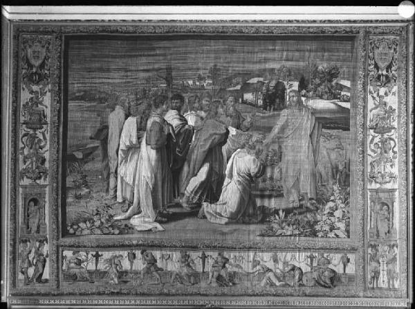 Arazzo - Cristo affida a S. Pietro le sue pecorelle - Mantova - Palazzo Ducale - Appartamento Verde - Stanza del Leone