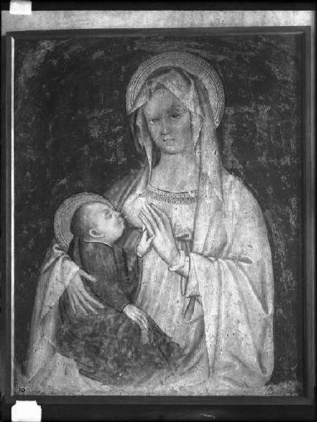 Affresco - Madonna con Bambino in atto di allattare - Mantova - Museo di Palazzo Ducale