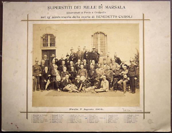 Pavia - Superstiti dei Mille di Marsala