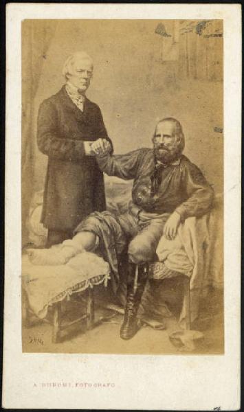 Incisione - Il dottor Partridge visita Garibaldi ferito ad Aspromonte