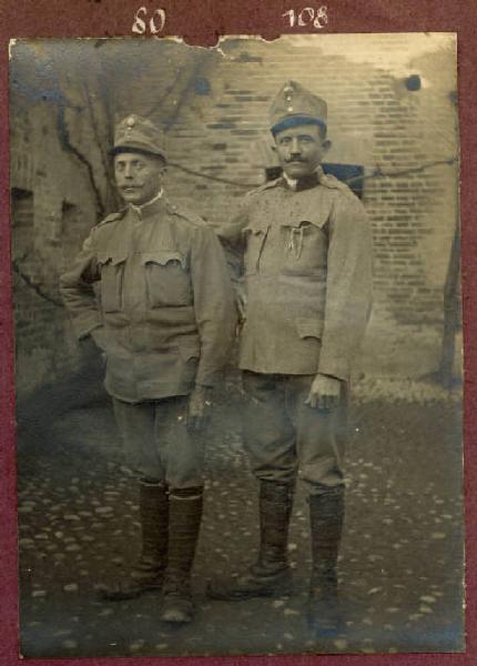 Prima Guerra Mondiale - Ritratto maschile - Militari - Soldati Mart. Gojmerac e Giov. Kokot