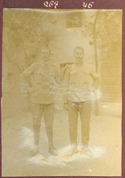 Prima Guerra Mondiale - Ritratto maschile - Militari - Soldati Vit Vukomanovic e Giov. Veclbija