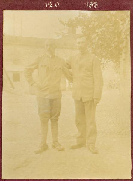 Prima Guerra Mondiale - Ritratto maschile - Militari - Soldati Ferdin. Krhovjak e Franc. Pokorny