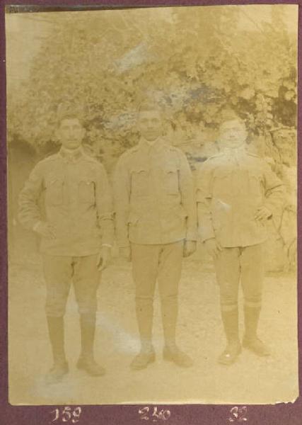 Prima Guerra Mondiale - Ritratto di gruppo maschile - Militari