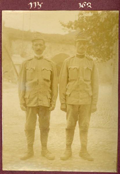 Prima Guerra Mondiale - Ritratto maschile - Militari - Soldati Elia Koposz e Moza
