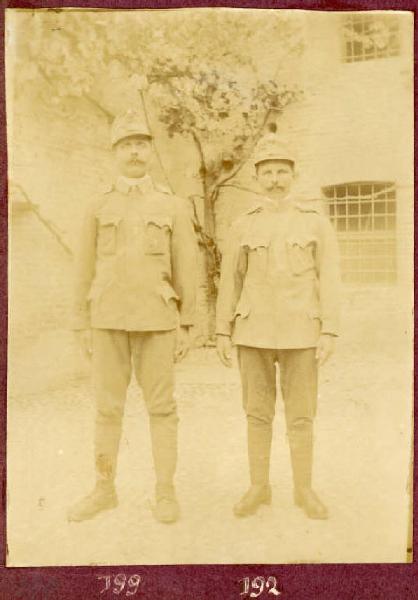 Prima Guerra Mondiale - Ritratto maschile - Militari - Soldati Nic. Puskaric e Tom. Porubic