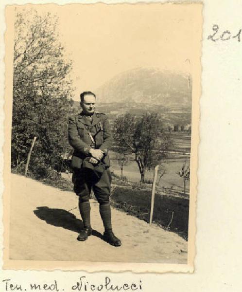Seconda guerra mondiale - Ritratto maschile - Militare - Tenente medico Nicolucci