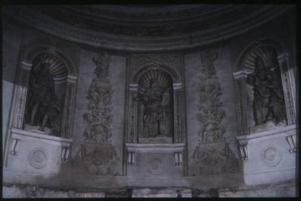 Scultura - Abramo, Mosè, Aronne - Antonio Begarelli - S. Benedetto Po - Basilica di S. Benedetto in Polirone - Presbiterio, parete interna
