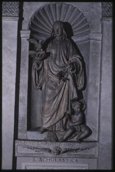 Scultura - S. Scolastica - Antonio Begarelli - S. Benedetto Po - Basilica di S. Benedetto in Polirone - Navata sinistra
