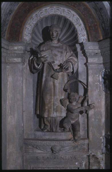 Scultura - S. Lorenzo - Antonio Begarelli - S. Benedetto Po - Basilica di S. Benedetto in Polirone - Deambulatorio, parete interna