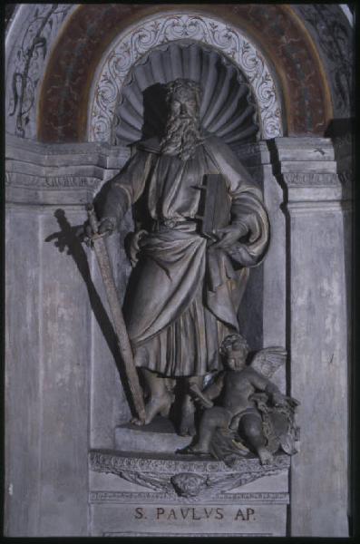 Scultura - S. Paolo Apostolo - Antonio Begarelli - S. Benedetto Po - Basilica di S. Benedetto in Polirone - Deambulatorio, parete interna