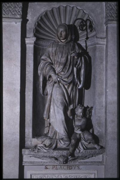 Scultura - S. Placido - Antonio Begarelli - S. Benedetto Po - Basilica di S. Benedetto in Polirone - Navata sinistra