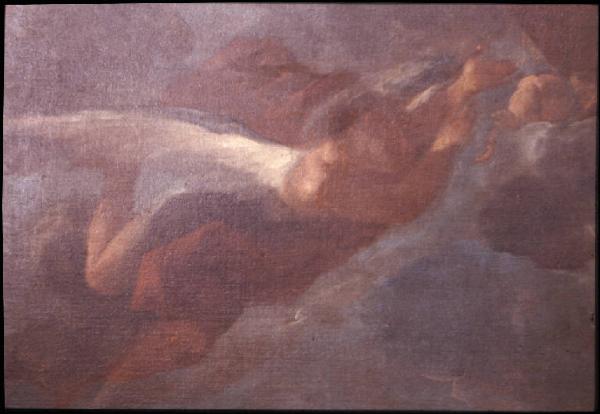Dipinto - S. Giuseppe in gloria, particolare - Francesco Maria Raineri detto Schivenoglia - Mantova - Museo di Palazzo Ducale