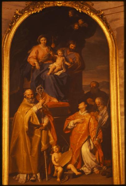 Dipinto - Sacra Famiglia con i Santi Zenone e Stefano - Giuseppe Bottani - Mantova - Chiesa di S. Apollonia