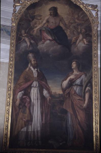 Dipinto - S. Celestino I° papa e S. Caterina d'Alessandria - Giovanni Bottani - Campitello - Chiesa parrocchiale