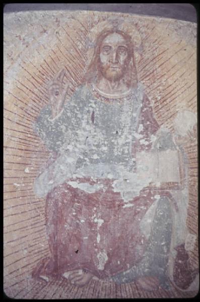 Affresco - Cristo glorioso - Fontanella Grazioli - Santuario della Beata Vergine della Malongola -  Abside