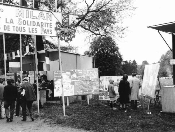 Festa dei lavoratori metallurgici francesi - Stand dei lavoratori italiani - Mostra sulle lotte dei lavoratori italiani