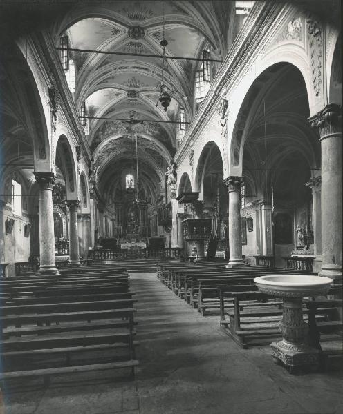 Veduta architettonica. Grosotto - Chiesa di S. Eusebio - Affreschi di Eliseo Fumagalli