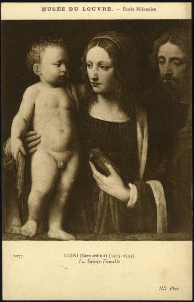 Dipinto - Sacra Famiglia - Bernardino Luini - Parigi - Museo del Louvre