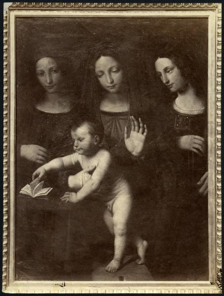 Dipinto - Madonna con Bambino e Santi - da Bernardino Luini