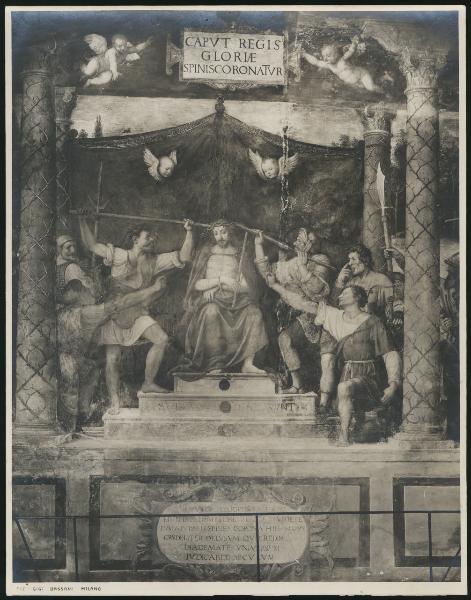 Dipinto murale - Cristo incoronato di spine - Particolare - Bernardino Luini e aiuti - Milano - Biblioteca Ambrosiana