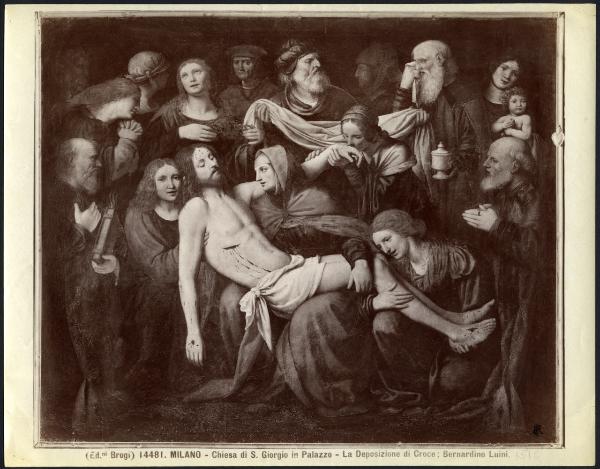 Dipinto - Deposizione di Cristo - Bernardino Luini - Milano - Chiesa di S. Giorgio al Palazzo - Cappella del SS. Sacramento