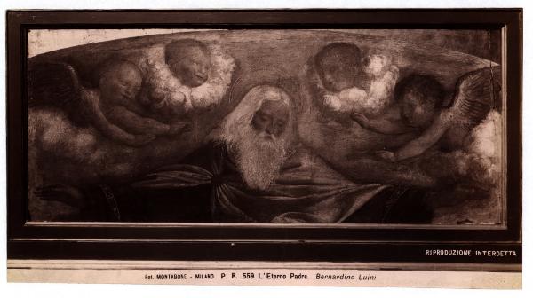 Dipinto murale - Dio Padre tra angeli - Bernardino Luini - Milano - Pinacoteca di Brera (da Milano - Villa Rabia detta "La Pelucca")