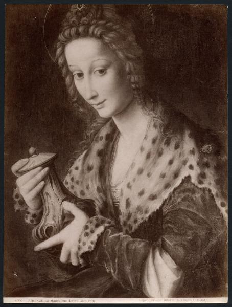 Dipinto - Maddalena - Francesco d'Ubertino detto il Bachiacca (dapprima attr. a Bernardino Luini) - Firenze - Palazzo Pitti