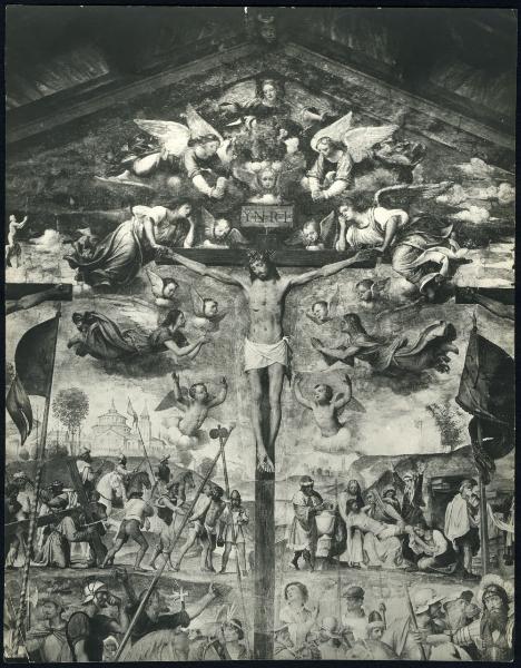 Dipinto murale - Passione - Particolare di Cristo in croce - Bernardino Luini - Lugano - Chiesa di Santa Maria degli Angeli
