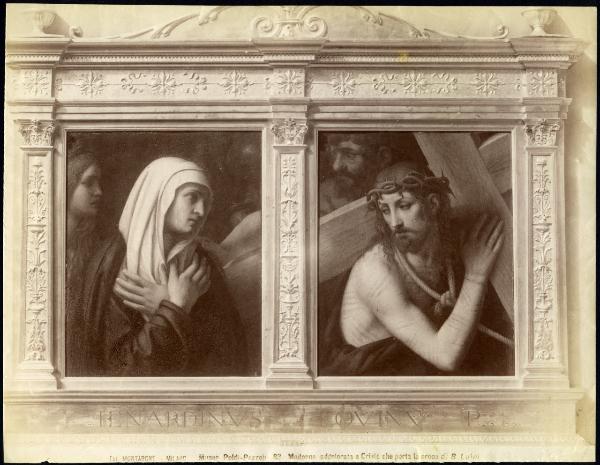 Dipinto - Madonna addolorata e Cristo portacroce - Bernardino Luini - Milano - Museo Poldi Pezzoli