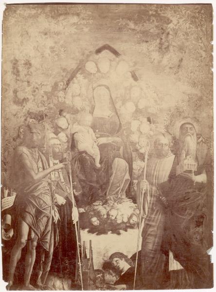 Dipinto - Pala Trivulzio - Madonna in trono col bambino e santi - Andrea Mantegna - Milano - Castello Sforzesco - Pinacoteca