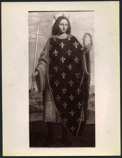 Dipinto - Tavola del polittico di San Bartolomeo - San Luigi IX dei francesi - Ambrogio Bergognone - Bergamo - Accademia Carrara