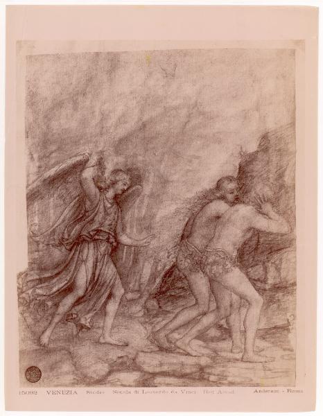Disegno - Cacciata di Adamo ed Eva dal paradiso terrestre - Andrea Solario (?) - Venezia - Gallerie dell'Accademia - inv. 269