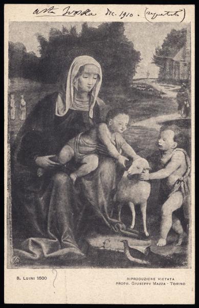 Dipinto - Madonna con Bambino e San Giovannino - Bernardino Luini (attr.)