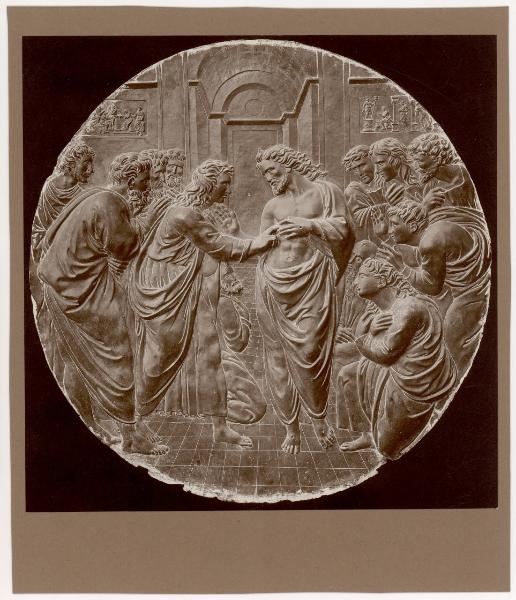 Bassorilievo - Incredulità di San Tommaso - Antonio da San Marino (?) su disegno di Raffaello - Milano - Abbazia di Chiaravalle